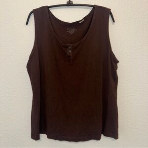 C Wear by Chicos Brown Tank.